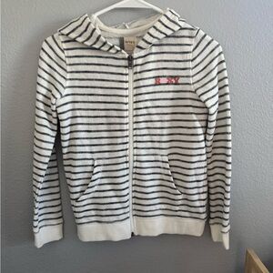 Roxy Navy and White Striped Hoodie